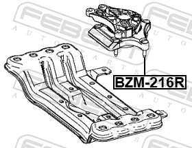 Coxim de transmissão (suporte da caixa de mudança) para Mercedes S  C216