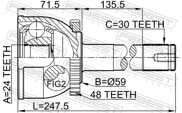 Junta homocinética externa dianteira Toyota Land Cruiser preço, a partir de 51,42 USD