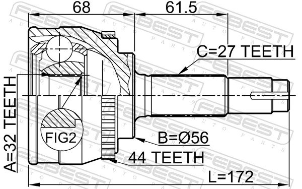Compre Junta homocinética externa dianteira Nissan Primera 