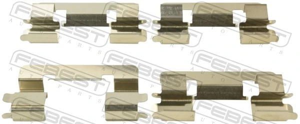  Kit de molas de fixação de sapatas de disco dianteiras Toyota Corolla sedan (E12) (2002 - 2006) 