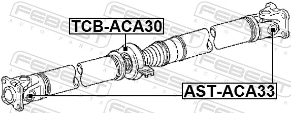 ASTACA33 Febest Cruzeta da junta universal traseira