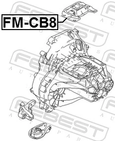 FMCB8 Febest Coxim (suporte) esquerdo superior de motor