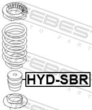 HYDSBR Febest Pára-choque (grade de proteção) de amortecedor traseiro
