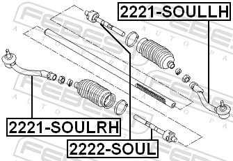2222SOUL Febest Tração de direção