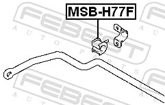 MSBH77F Febest Bucha de estabilizador dianteiro