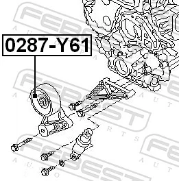 Reguladora de tensão da correia de transmissão Nissan Patrol  Y61