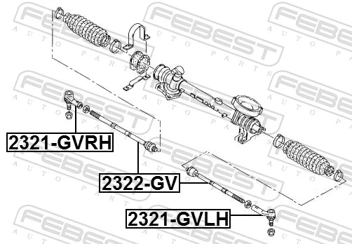 2322GV Febest Tração de direção