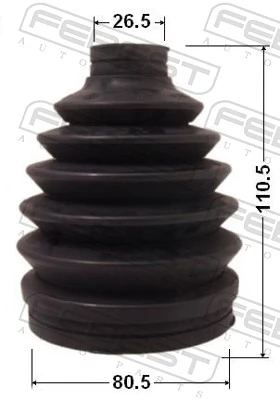 Bota de proteção externa de junta homocinética do semieixo dianteiro 3817A168 Mitsubishi