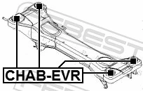 Bloco silencioso de viga traseira (de plataforma veicular) para Chevrolet Epica I V200