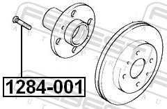 1284001 Febest Parafuso de cubo