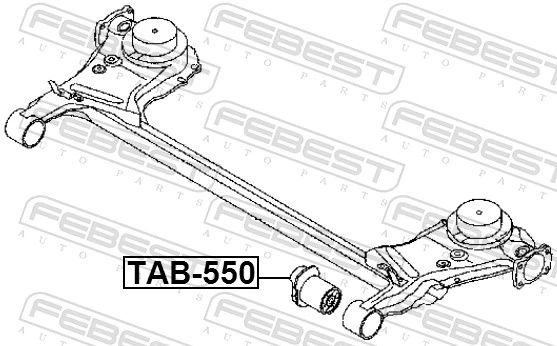 TAB550 Febest Bloco silencioso de viga traseira (de plataforma veicular)