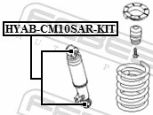 HYABCM10SARKIT Febest Bloco silencioso de amortecedor traseiro