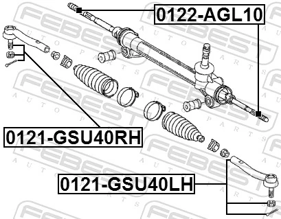 Tração de direção Lexus RX 270/350/450H AGL10, GGL15, GYL15
