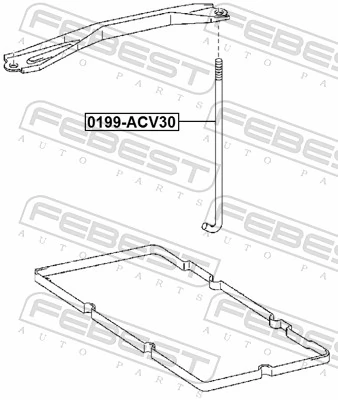 0199ACV30 Febest Fixação (suporte) de bateria recarregável