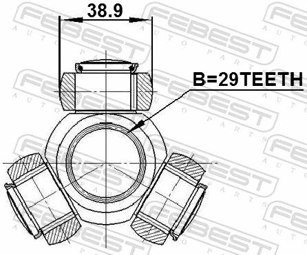 Junta homocinética interna, tripé para Subaru Impreza II GD