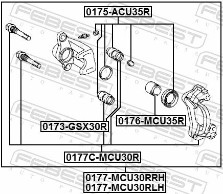 Compre Kit de reparação de suporte do freio traseiro Lexus RX 