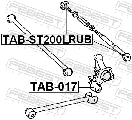 TABST200LRUB Febest Bloco silencioso da barra Panhard (de suspensão traseira)