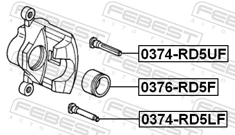 0374RD5UF Febest Guia de suporte traseiro