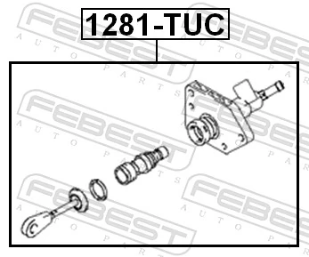1281TUC Febest Cilindro mestre de embraiagem