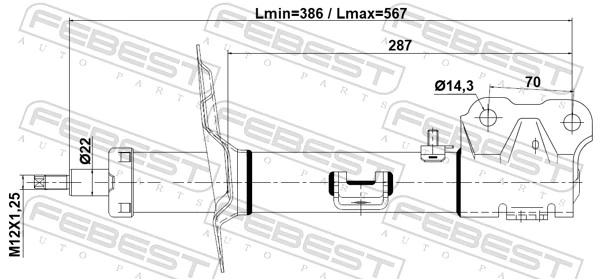 Amortecedor dianteiro direito Chrysler 4060A562 preço, a partir de 90,66 USD