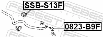 SSBS13F Febest Bucha de estabilizador dianteiro