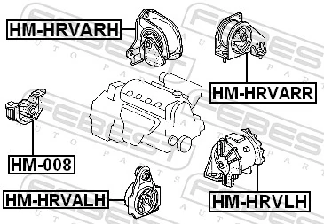 Coxim (suporte) traseiro de motor Honda HR-V  GH