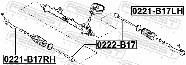 Tração de direção para Nissan Tiida  C13