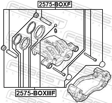 Kit de reparação de suporte do freio dianteiro Fiat/Alfa/Lancia 77364458