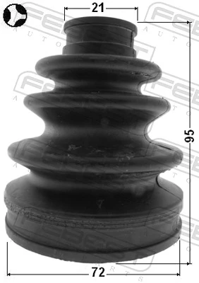  Bota de proteção interna de junta homocinética do semieixo dianteiro Toyota Yaris hatchback (P10) (1999 - 2005) 