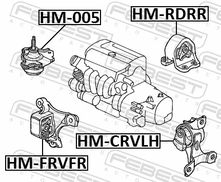 HMCRVLH Febest Coxim (suporte) esquerdo de motor