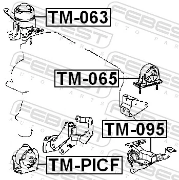Compre Coxim (suporte) dianteiro de motor Toyota Corolla 