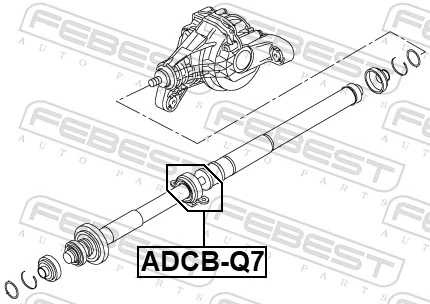 ADCBQ7 Febest Rolamento suspenso da junta universal