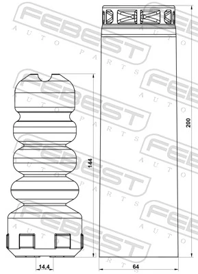 Pára-choque (grade de proteção) de amortecedor traseiro + bota de proteção para Audi Q2  GAB, GAG