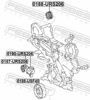 Rolo de reguladora de tensão da correia de transmissão Subaru Forester IV S13, SJ