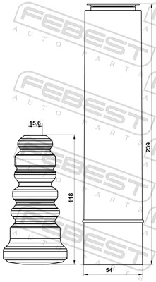  Pára-choque (grade de proteção) de amortecedor traseiro + bota de proteção Mazda 3 hatchback (BL) (2009 - 2013) 