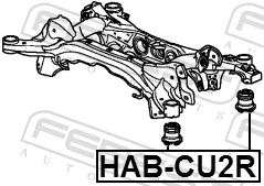 Bloco silencioso de viga traseira (de plataforma veicular) para Honda Accord VIII CW