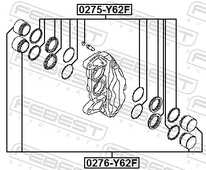 D11201LB0A Nissan/Infiniti Kit de reparação de suporte do freio dianteiro