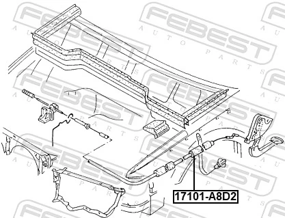 Cabo de abertura da capota para Audi A8 D2 4D2, 4D8