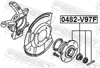 0482V97F Febest Cubo dianteiro