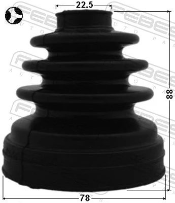  Bota de proteção interna de junta homocinética do semieixo dianteiro Nissan Tiida sedan (SC11X) (2007 - 2012) 