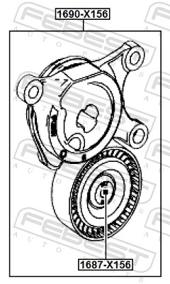Reguladora de tensão da correia de transmissão para Mercedes A  W169
