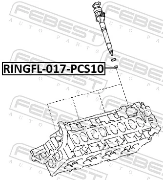 6000605283 Fiat/Alfa/Lancia Anel (arruela) do injetor de ajuste