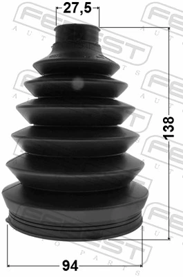 Bota de proteção externa de junta homocinética do semieixo dianteiro para Renault 21  L48