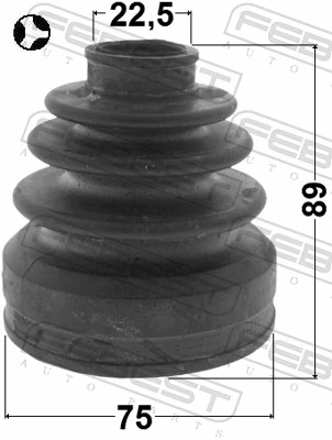 0515CWT Febest Bota de proteção interna de junta homocinética do semieixo dianteiro