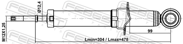 Amortecedor traseiro 4853080260 Toyota