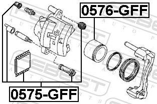Kit de reparação de suporte do freio dianteiro para Mazda 6  GG