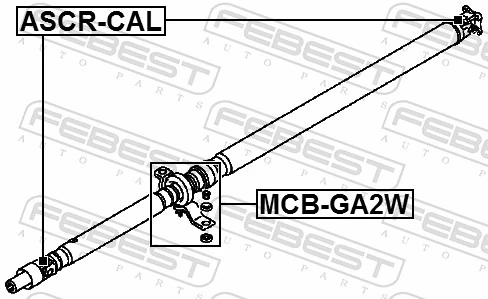 MCBGA2W Febest Cruzeta da junta universal traseira