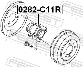 0282C11R Febest Cubo traseiro