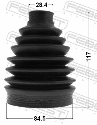 2417PDUSTAWD Febest Bota de proteção externa de junta homocinética do semieixo dianteiro