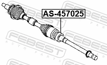 AS457025 Febest Rolamento suspenso da junta universal